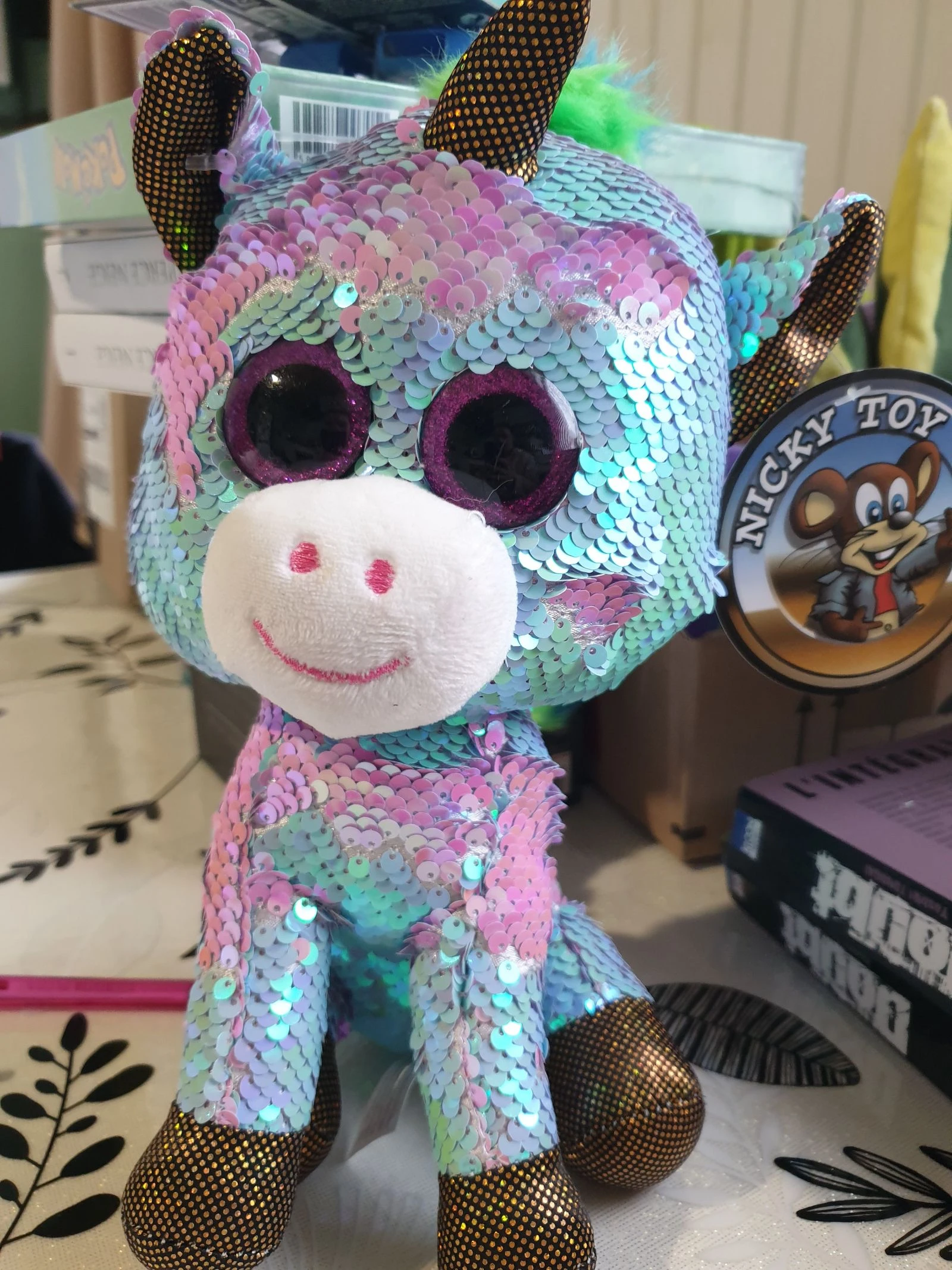 Peluche licorne 